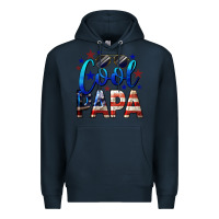 Navy Cool Papa American Premium Hoodie - LillyAllenDesigns