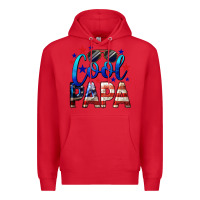 Red Cool Papa American Premium Hoodie - LillyAllenDesigns