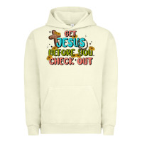 Pigment Pistachio get jesus before you check out Urban Hoodie - MaliasSmallBusiness