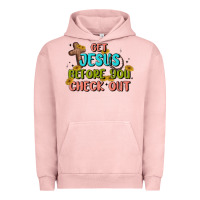 Pigment Salmon get jesus before you check out Urban Hoodie - MaliasSmallBusiness
