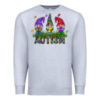 Heather Grey autism Gnome Premium Sweatshirt - CowhideDigitalArt