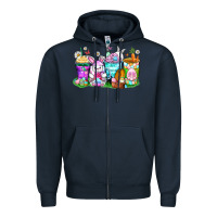 Navy easter coffee cups Zipper Hoodie - Zillion Design Studio