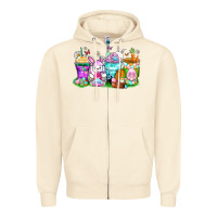 Sandshell easter coffee cups Zipper Hoodie - Zillion Design Studio