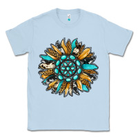 Dusty Blue gemstone sunflower Classic Tee - RanaPortraitStore