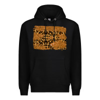 Black leopard glitter background Premium Hoodie - RanaPortraitStore