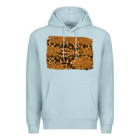 Blue Mist leopard glitter background Premium Hoodie - RanaPortraitStore