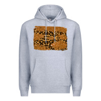 Heather Grey leopard glitter background Premium Hoodie - RanaPortraitStore
