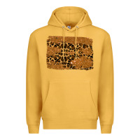 Mustard leopard glitter background Premium Hoodie - RanaPortraitStore