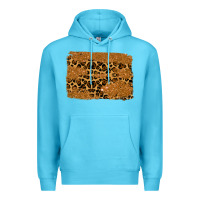 Ocean Blue leopard glitter background Premium Hoodie - RanaPortraitStore