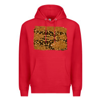 Red leopard glitter background Premium Hoodie - RanaPortraitStore