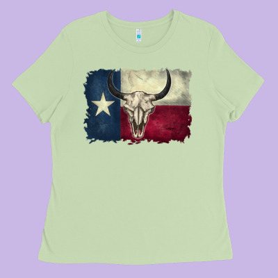 Texas Flag Ladies Tee Designed By Barkaloodesign