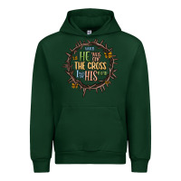 Forest Green when he was one the cross i was one his mind Urban Hoodie - MaliasSmallBusiness