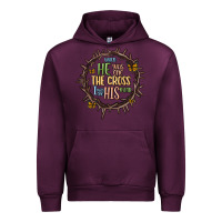 Mauve Wine when he was one the cross i was one his mind Urban Hoodie - MaliasSmallBusiness