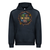 Navy when he was one the cross i was one his mind Urban Hoodie - MaliasSmallBusiness