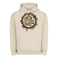 Pigment French Oak when he was one the cross i was one his mind Urban Hoodie - MaliasSmallBusiness