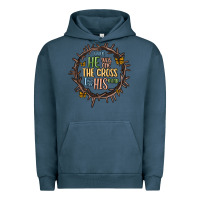 Pigment Midnight Navy when he was one the cross i was one his mind Urban Hoodie - MaliasSmallBusiness