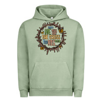 Pigment Oil Green when he was one the cross i was one his mind Urban Hoodie - MaliasSmallBusiness