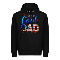 Black Cool American Dad Premium Hoodie - LillyAllenDesigns