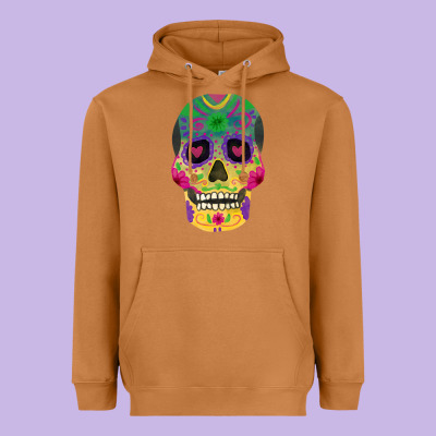 Sugar Skull Heavyweight Hoodie Designed By Fadigitalartstudio