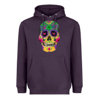 Plum sugar skull Heavyweight Hoodie - FaDigitalArtStudio