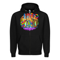 Black be kind with heart ballons Zipper Hoodie - texasbilliewilder