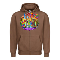 Chestnut be kind with heart ballons Zipper Hoodie - texasbilliewilder