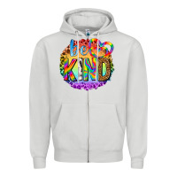 Dove Grey be kind with heart ballons Zipper Hoodie - texasbilliewilder