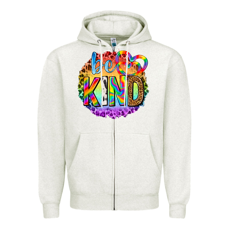 Be Kind With Heart Ballons Zipper Hoodie by texasbilliewilder | Teevron