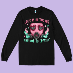 Love Is In The Air Long Sleeve Tee Designed By Maliassmallbusiness