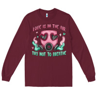 Burgundy love is in the air Long Sleeve Tee - MaliasSmallBusiness