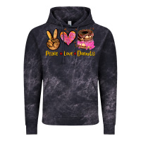 Cloud Black peace love donuts Vintage Hoodie - AdoDesignShop