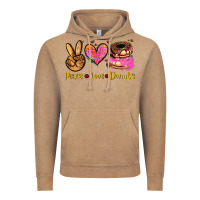 Vintage Coffee peace love donuts Vintage Hoodie - AdoDesignShop