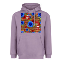 Lavender patriotic flowers seamless pattern Heavyweight Hoodie - HRA Design Shop