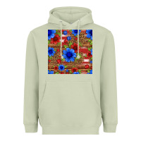 Matcha patriotic flowers seamless pattern Heavyweight Hoodie - HRA Design Shop