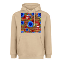 Mushroom patriotic flowers seamless pattern Heavyweight Hoodie - HRA Design Shop