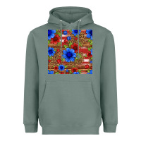Sage patriotic flowers seamless pattern Heavyweight Hoodie - HRA Design Shop