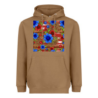 Toasted Coconut patriotic flowers seamless pattern Heavyweight Hoodie - HRA Design Shop
