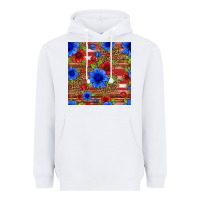 White patriotic flowers seamless pattern Heavyweight Hoodie - HRA Design Shop