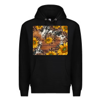 Black sunflowers cowhide leopard mousepad Premium Hoodie - Jasminsmagicworld