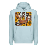 Blue Mist sunflowers cowhide leopard mousepad Premium Hoodie - Jasminsmagicworld