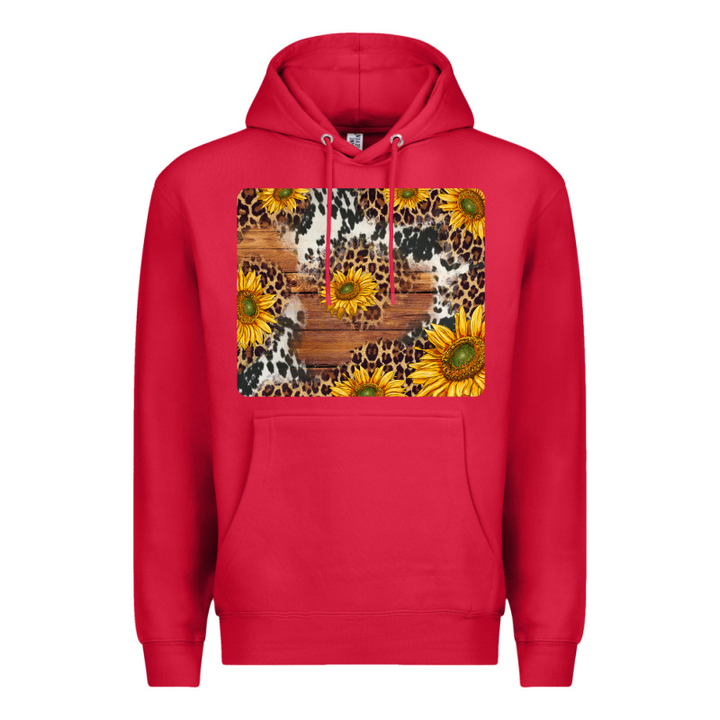Sunflowers Cowhide Leopard Mousepad Premium Hoodie by Jasminsmagicworld | Teevron