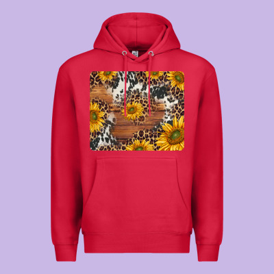 Sunflowers Cowhide Leopard Mousepad Premium Hoodie Designed By Jasminsmagicworld