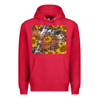 Cardinal sunflowers cowhide leopard mousepad Premium Hoodie - Jasminsmagicworld