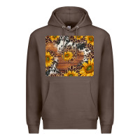 Coffee sunflowers cowhide leopard mousepad Premium Hoodie - Jasminsmagicworld
