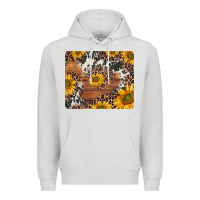 Dove Grey sunflowers cowhide leopard mousepad Premium Hoodie - Jasminsmagicworld