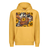 Mustard sunflowers cowhide leopard mousepad Premium Hoodie - Jasminsmagicworld
