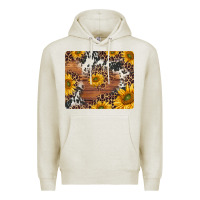Oatmeal Heather sunflowers cowhide leopard mousepad Premium Hoodie - Jasminsmagicworld