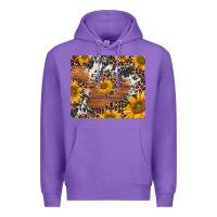 Purple sunflowers cowhide leopard mousepad Premium Hoodie - Jasminsmagicworld