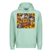 Seafoam sunflowers cowhide leopard mousepad Premium Hoodie - Jasminsmagicworld