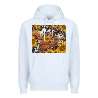 White sunflowers cowhide leopard mousepad Premium Hoodie - Jasminsmagicworld